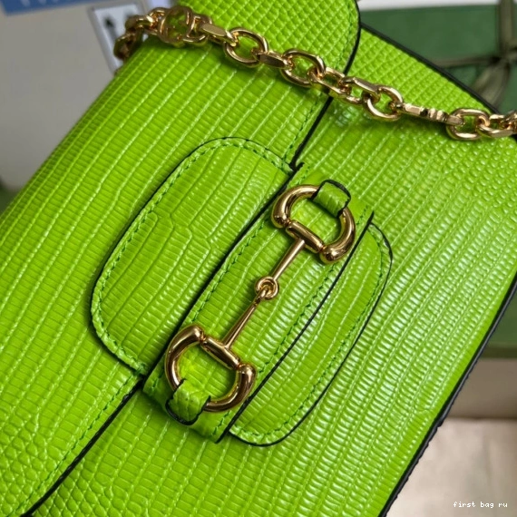 First bag ru Gucci mini lizard 1955 Horsebit bag 0726
